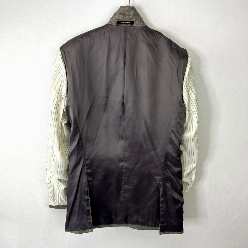 Ralph Lauren LRL Black Label Blazer 38R Slim Fit Silk Wool Sport Coat Gray